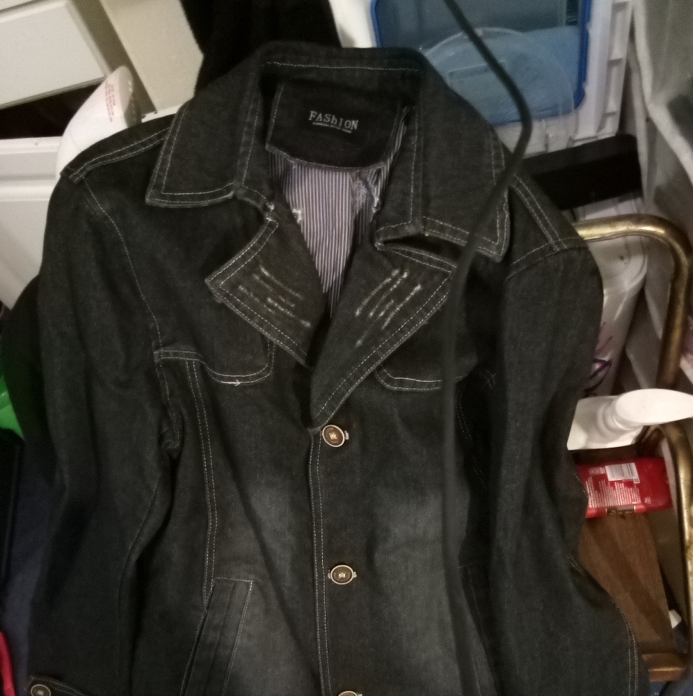 Dark denim vogue fashion jean jacket
